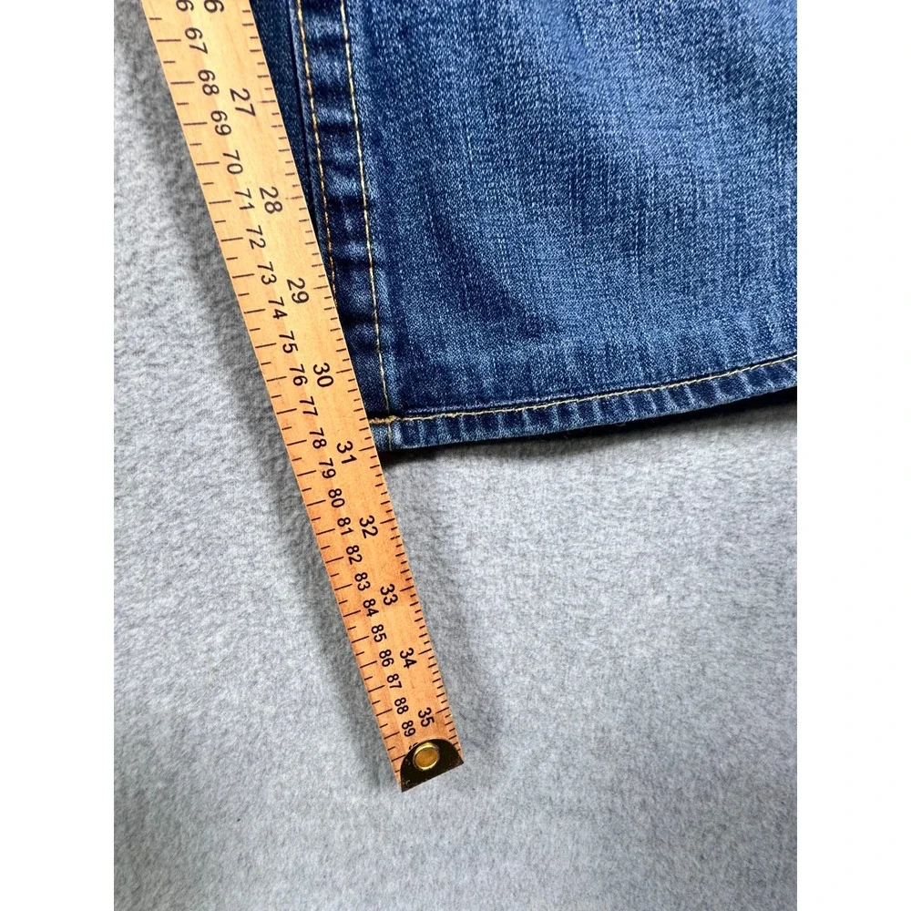True Religion Mens Straight Leg Jeans Blue Medium Wash Made in USA Size 36